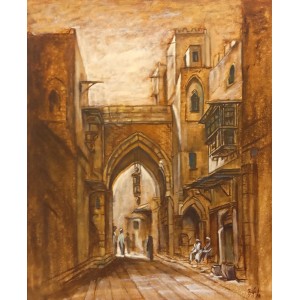 Sajjad Ahmed, 24 x 30 inch, Oil On Canvas, Cityscape Painting, AC-SJJ-002 Sajjad Ahmed, 24 x 30 inch, Oil On Canvas, Cityscape Painting, AC-SJJ-002